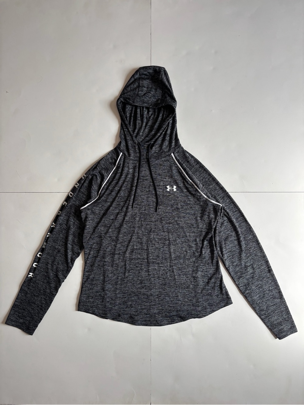 Under Armour Women's Charcoal Gray Lightweight Hooded Pullover